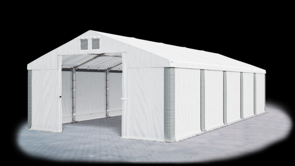 Garážový stan 4x6x2m střecha PVC 560g/m2 boky PVC 500g/m2 konstrukce ZIMA Bílá Bílá Šedé,Garážový st