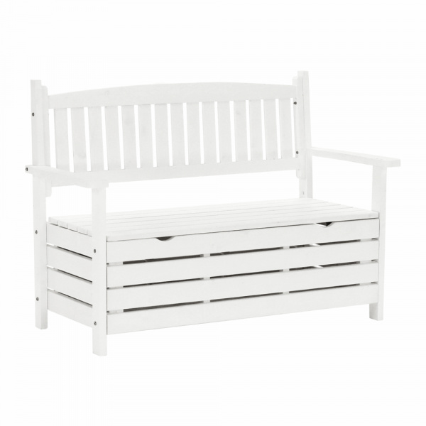 Zahradní lavička DILKA s úložným prostorem Bílá,Zahradní lavička DILKA s úložným prostorem Bílá