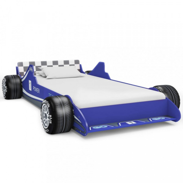 Dětská postel závodní auto Dekorhome Modrá,Dětská postel závodní auto Dekorhome Modrá