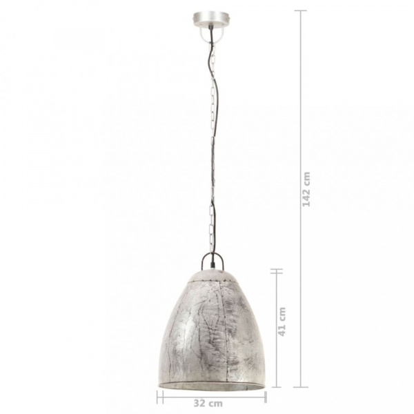 Závěsná lampa stříbrný kov Dekorhome 32 cm,Závěsná lampa stříbrný kov Dekorhome 32 cm