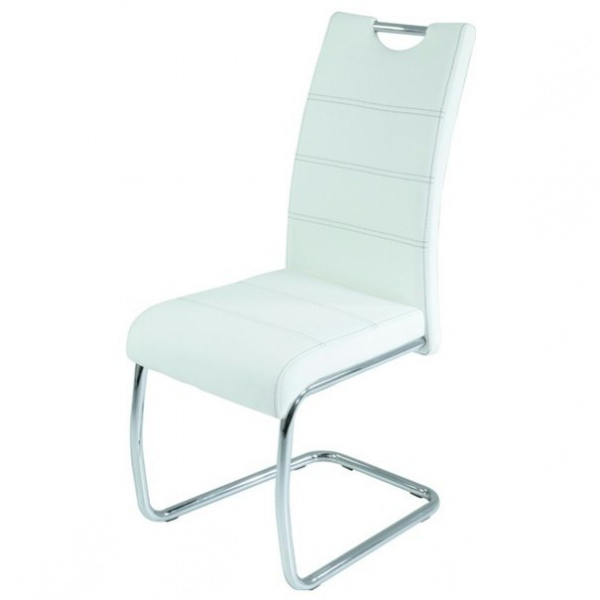 Sconto Jídelní židle FLORA S bílá, syntetická kůže