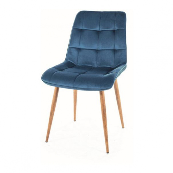 Jídelní židle CHAC 1 dub/tmavě modrá
