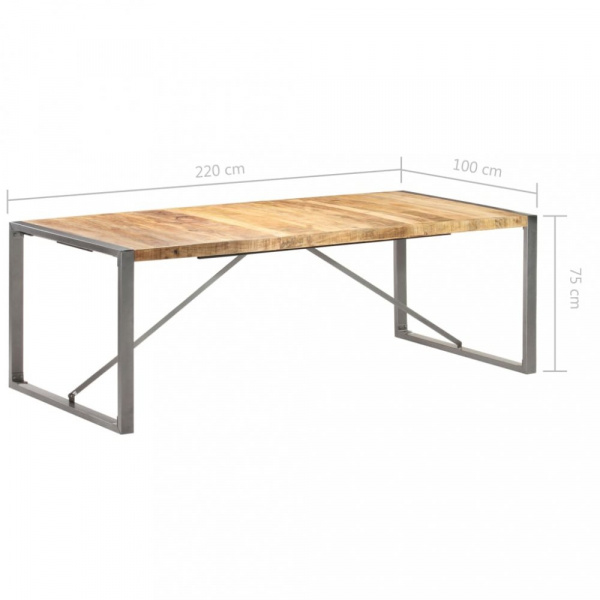 Jídelní stůl hnědá / šedá Dekorhome 220x100x75 cm,Jídelní stůl hnědá / šedá Dekorhome 220x100x75 cm