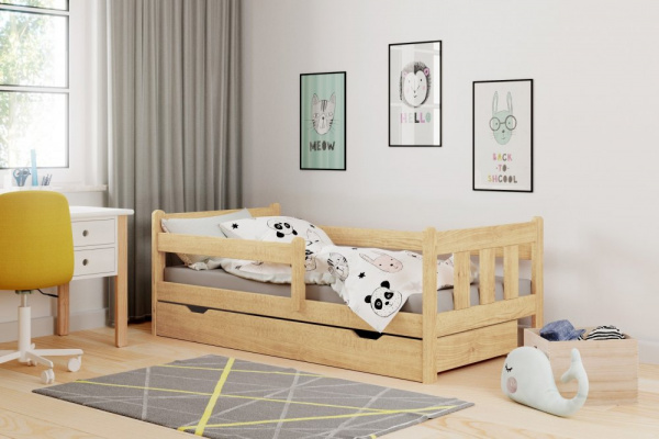 Dětská postel se zásuvkou MARINELLA 160x80 cm Borovice,Dětská postel se zásuvkou MARINELLA 160x80 cm