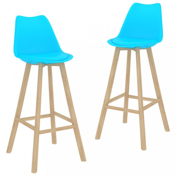 Barová židle 2 ks Dekorhome Světle modrá,Barová židle 2 ks Dekorhome Světle modrá