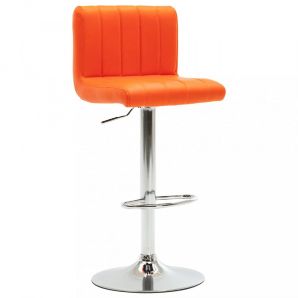 Barová židle umělá kůže / chrom Dekorhome Oranžová,Barová židle umělá kůže / chrom Dekorhome Oranžov