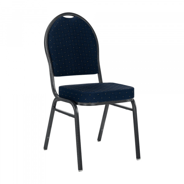 Židle JEFF 3 NEW, látka modrá/šedý rám