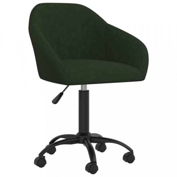 Otočná jídelní židle samet / kov Dekorhome Tmavě zelená,Otočná jídelní židle samet / kov Dekorhome T