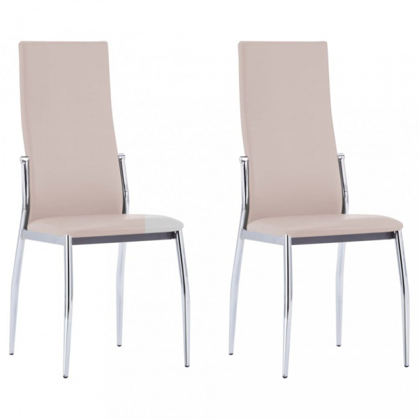 Jídelní židle 2 ks umělá kůže Dekorhome Cappuccino,Jídelní židle 2 ks umělá kůže Dekorhome Cappuccin