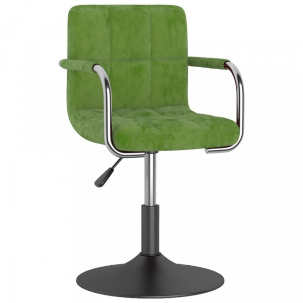 Otočná židle kov / samet Dekorhome Světle zelená,Otočná židle kov / samet Dekorhome Světle zelená