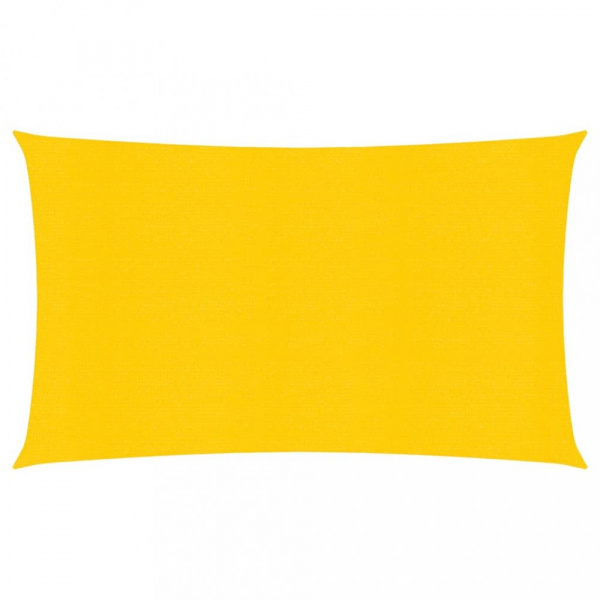 Stínící plachta obdélníková HDPE 2,5 x 5 m Dekorhome Žlutá,Stínící plachta obdélníková HDPE 2,5 x 5 