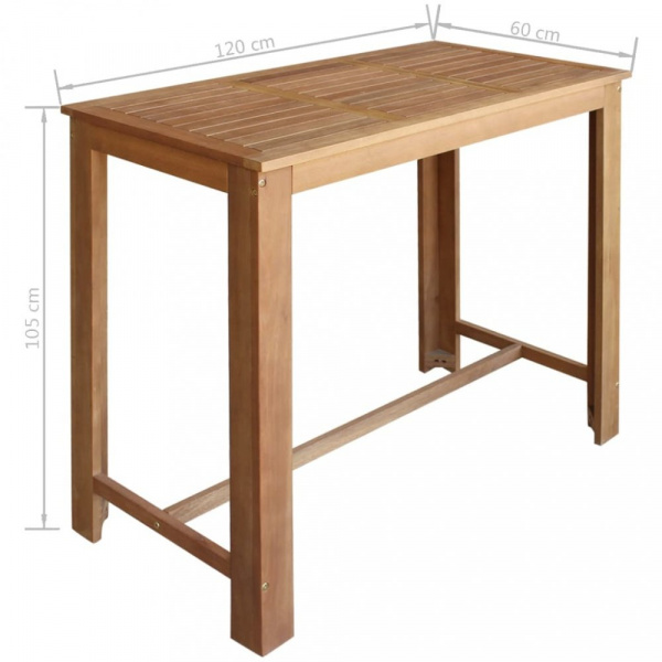 Barový stůl hnědá Dekorhome 120x60 cm,Barový stůl hnědá Dekorhome 120x60 cm