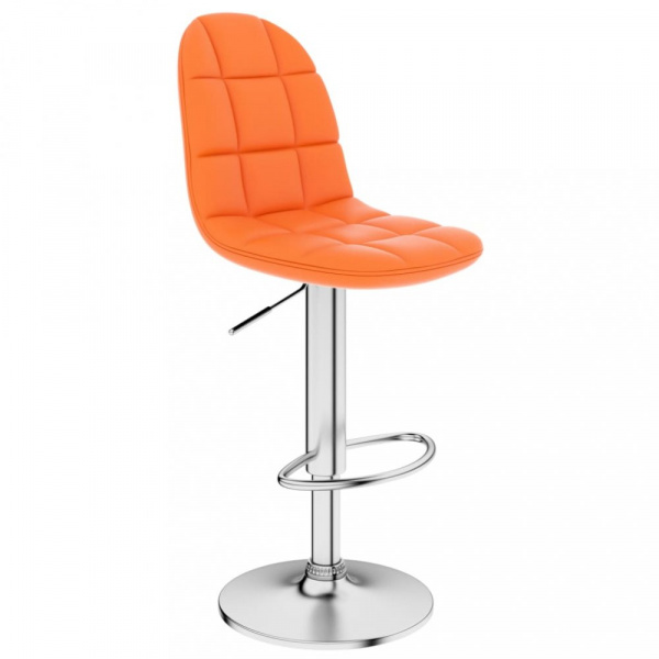 Barová židle umělá kůže / chrom Dekorhome Oranžová,Barová židle umělá kůže / chrom Dekorhome Oranžov