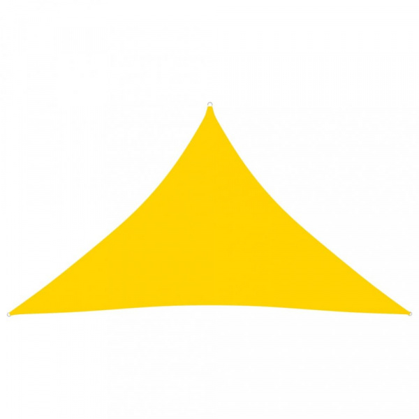 Stínící plachta trojúhelníková 3,5 x 3,5 x 4,9 m oxfordská látka Dekorhome Žlutá,Stínící plachta tro
