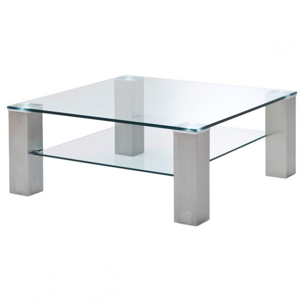 Konferenční stolek AIDAN sklo/ocel