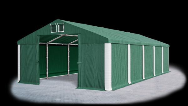 Garážový stan 4x6x2m střecha PVC 560g/m2 boky PVC 500g/m2 konstrukce ZIMA Zelená Zelená Bílé,Garážov