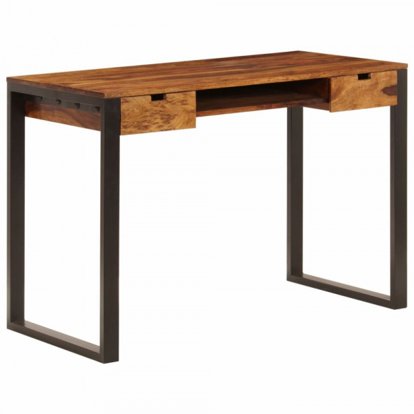 Psací stůl 110x55 cm dřevo / ocel Dekorhome,Psací stůl 110x55 cm dřevo / ocel Dekorhome