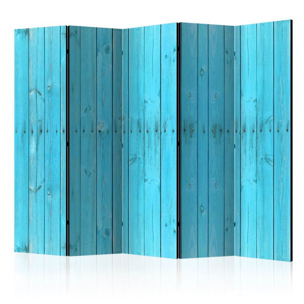 Paraván The Blue Boards Dekorhome 225x172 cm (5-dílný),Paraván The Blue Boards Dekorhome 225x172 cm 