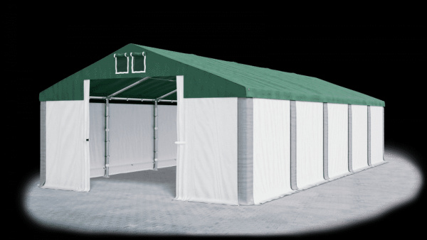 Garážový stan 4x6x2m střecha PVC 560g/m2 boky PVC 500g/m2 konstrukce ZIMA Bílá Zelená Šedé,Garážový 