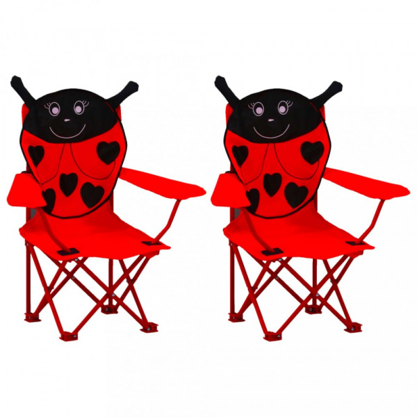 Dětské zahradní židle 2 ks Dekorhome Červená,Dětské zahradní židle 2 ks Dekorhome Červená