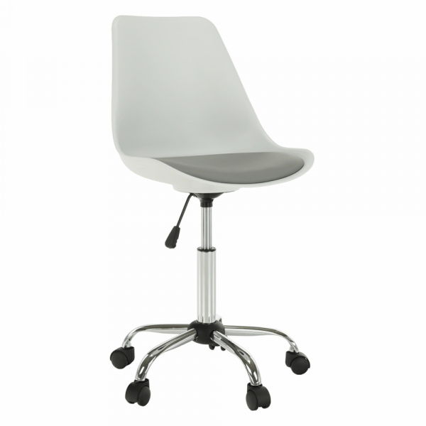 Kancelářská židle DARISA NEW Bílá / šedá,Kancelářská židle DARISA NEW Bílá / šedá