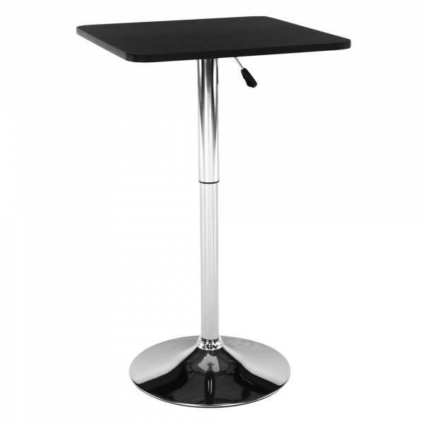 Barový stůl s nastavitelnou výškou, černá, 84-110, FLORIAN
