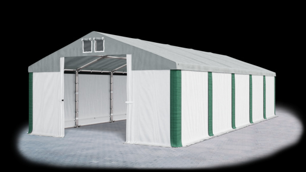 Garážový stan 4x6x2m střecha PVC 560g/m2 boky PVC 500g/m2 konstrukce ZIMA Bílá Šedá Zelené,Garážový 