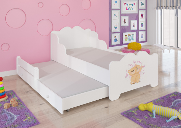 Dětská postel s obrázky - čelo Ximena II Rozměr: 160 x 80 cm, Obrázek: Medvídci