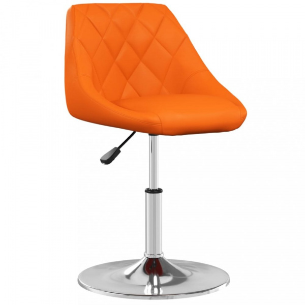 Kancelářská židle umělá kůže / chrom Dekorhome Oranžová,Kancelářská židle umělá kůže / chrom Dekorho