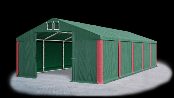 Garážový stan 4x6x2m střecha PVC 560g/m2 boky PVC 500g/m2 konstrukce ZIMA Zelená Zelená Červené,Gará