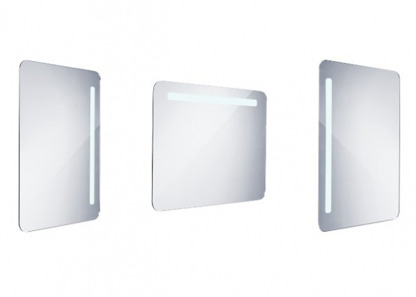 Zaoblené LED zrcadlo do koupelny 800x600mm