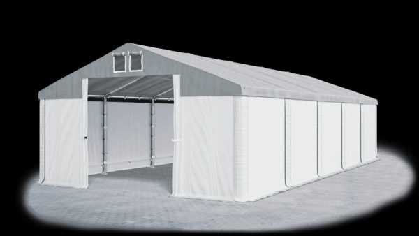 Garážový stan 4x6x2m střecha PVC 560g/m2 boky PVC 500g/m2 konstrukce ZIMA Bílá Šedá Bílé,Garážový st