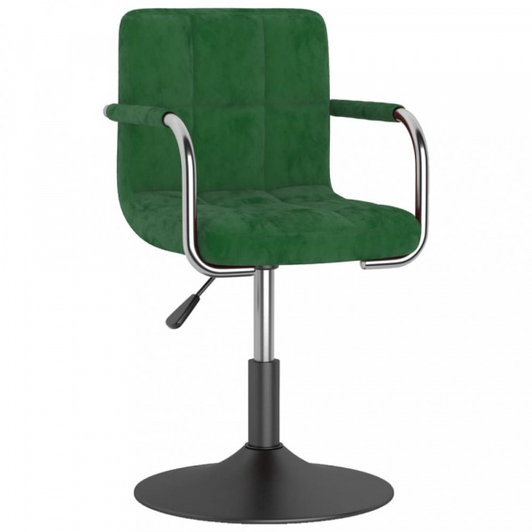 Otočná židle kov / samet Dekorhome Tmavě zelená,Otočná židle kov / samet Dekorhome Tmavě zelená