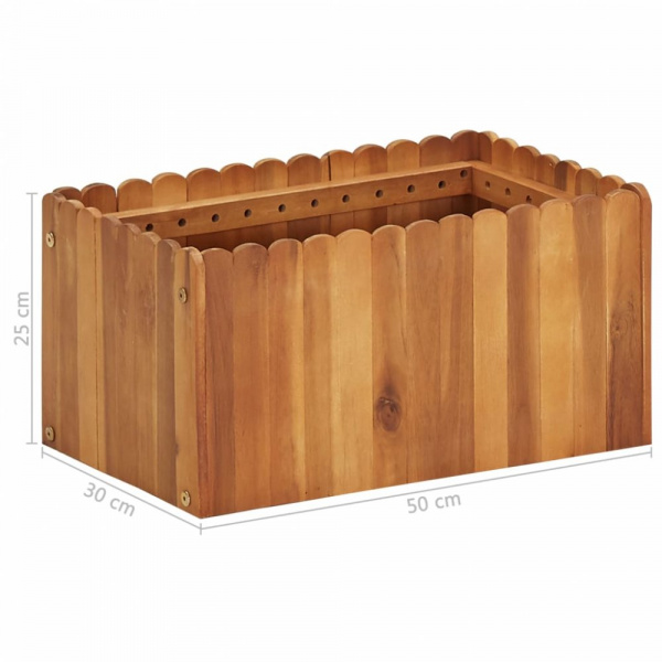 Zahradní truhlík akáciové dřevo Dekorhome 50x30x25 cm,Zahradní truhlík akáciové dřevo Dekorhome 50x3