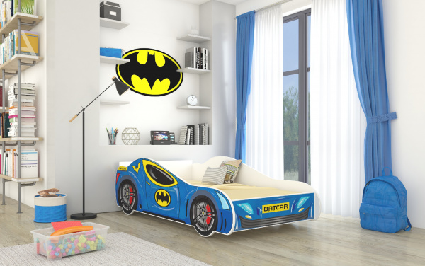 Dětská postel - Batman auto Rozměr: 160 x 80 cm
