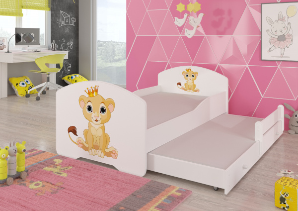 Dětská postel s obrázky - čelo Pepe II Rozměr: 160 x 80 cm, Obrázek: Simba