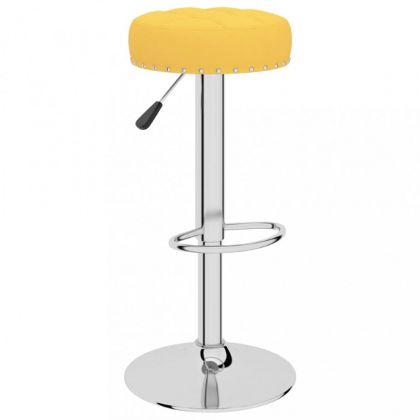 Barová židle látka / chrom Dekorhome Žlutá,Barová židle látka / chrom Dekorhome Žlutá