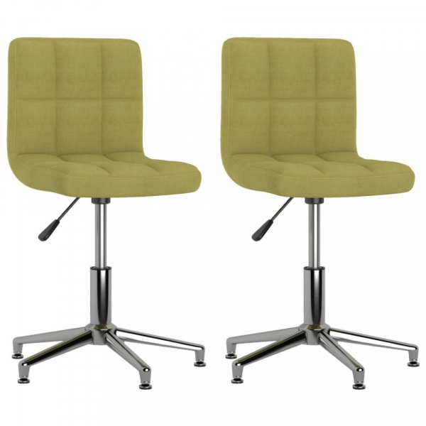 Otočná jídelní židle 2 ks kov / látka Dekorhome Zelená,Otočná jídelní židle 2 ks kov / látka Dekorho