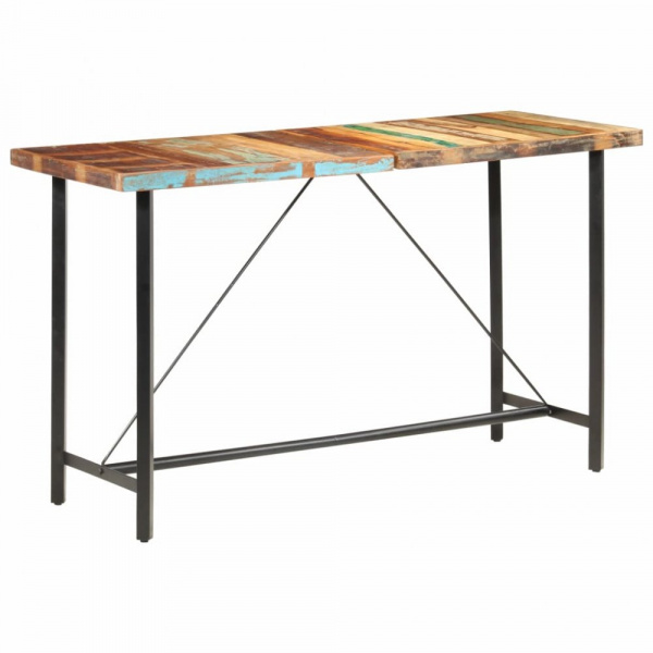 Barový stůl masivní dřevo / ocel Dekorhome Recyklované dřevo,Barový stůl masivní dřevo / ocel Dekorh