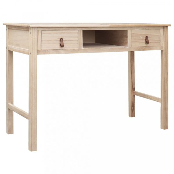 Psací stůl se 2 zásuvkami masivní dřevo Dekorhome Přírodní,Psací stůl se 2 zásuvkami masivní dřevo D