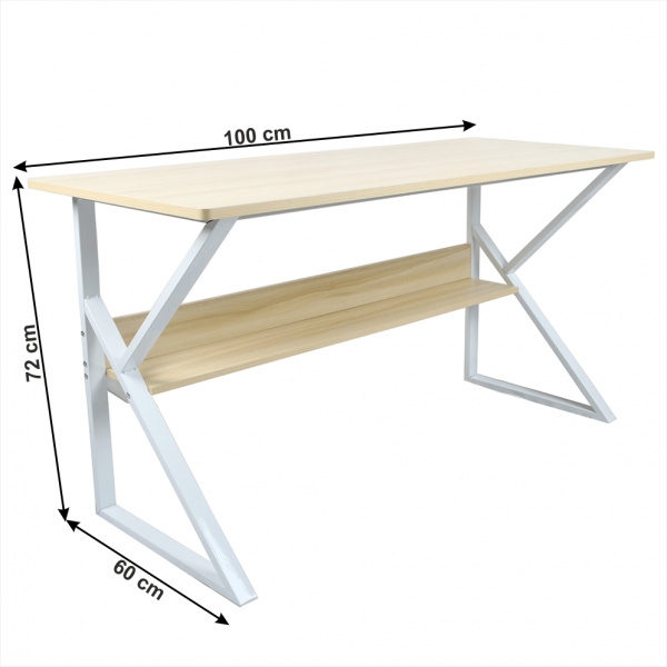 Pracovní stůl s policí TARCAL 100x60 cm,Pracovní stůl s policí TARCAL 100x60 cm
