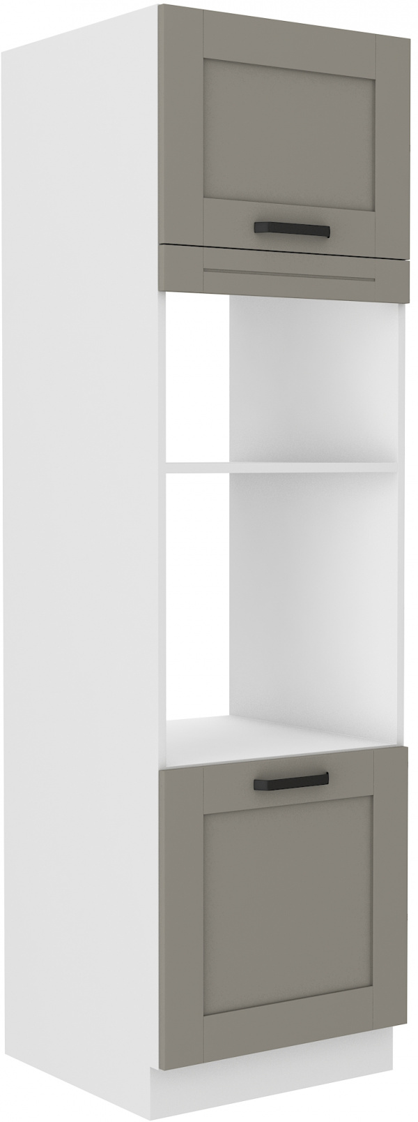 Vysoká skříňka pro vestavnou a mikrovlnou troubu Luna 60 DPM-210 2F Barva korpusu: Bílá, Barva dvíře