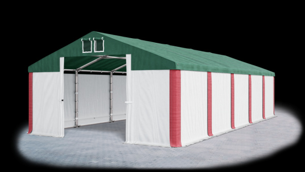 Garážový stan 4x6x2m střecha PVC 560g/m2 boky PVC 500g/m2 konstrukce ZIMA Bílá Zelená Červené,Garážo