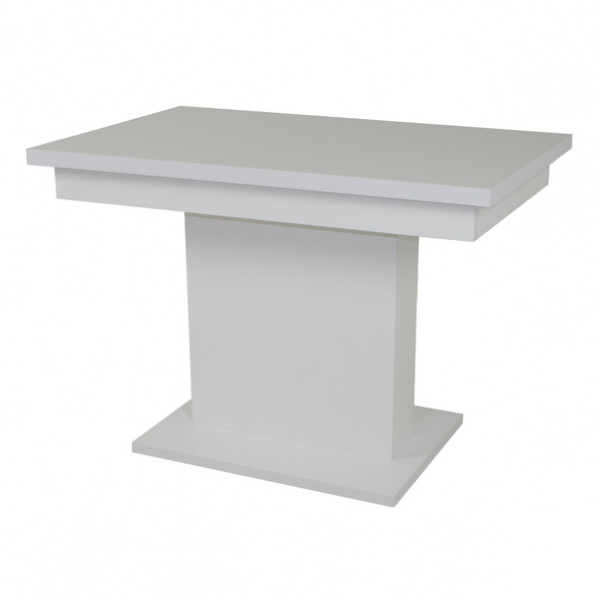 Jídelní stůl SHIDA 2 bílá, šířka 110 cm, rozkládací