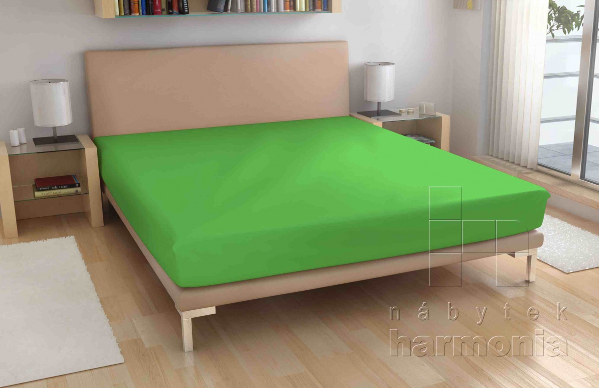 20-froté prostěradlo - sytě zelené - 60 x 120 cm