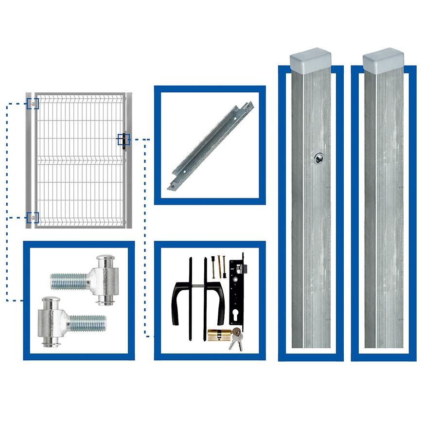 3D PLOTOVÁ BRANKA LEVÁ, KOMPLETNÍ SOUPRAVA - VČETNĚ SLOUPKŮ A PŘÍSLUŠENSTVÍ WGFUR-T00037