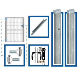 3D PLOTOVÁ BRANKA LEVÁ, KOMPLETNÍ SOUPRAVA - VČETNĚ SLOUPKŮ A PŘÍSLUŠENSTVÍ WGFUR-T00037