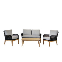 Acamp ZAHRADNÍ SEDACÍ SOUPRAVA dřevo, textil