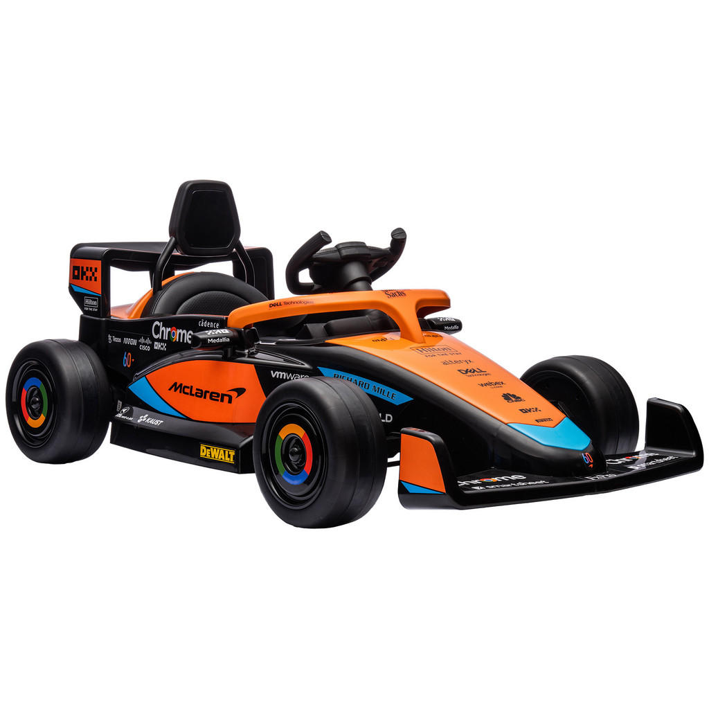 AIYAPLAY DĚTSKÉ elektrické auto, 12V dětské vozidlo s 2,4G dálkovým ovládáním, MP3 USB, oranžové