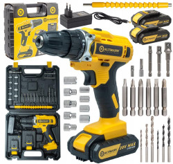 Aku vrtačka Kaltmann 20 V 2 x akumulátor 2 Ah + příslušenství